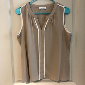 Calvin Klein Sleeveless Shell Blouse